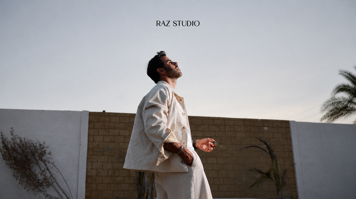 RAZ STUDIO editorial featuring understated menswear